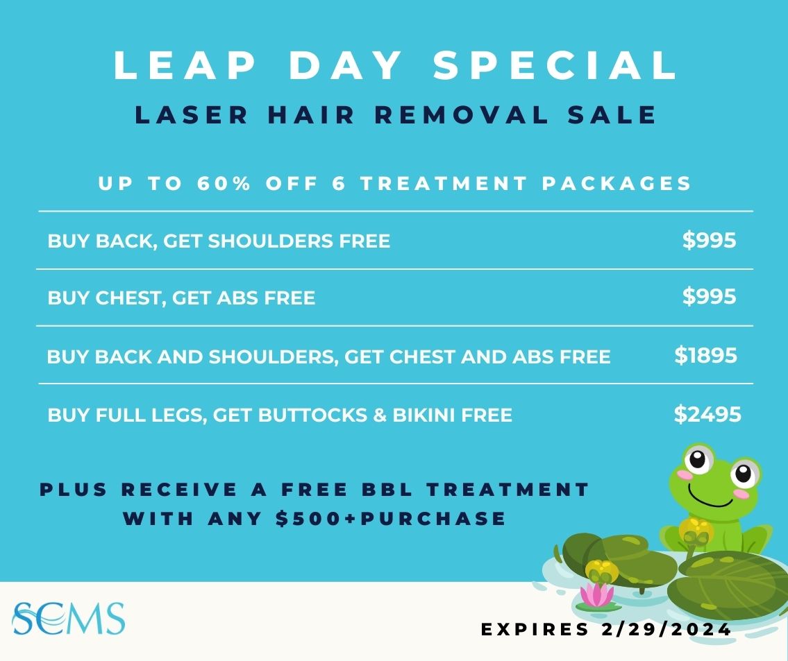Save up to 60% off 6 treatment laser hair removal packages - Expires 2/2924