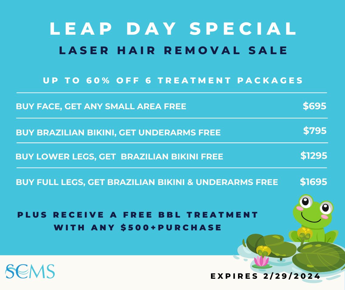 Save up to 60% off 6 treatment laser hair removal packages - Expires 2/2924