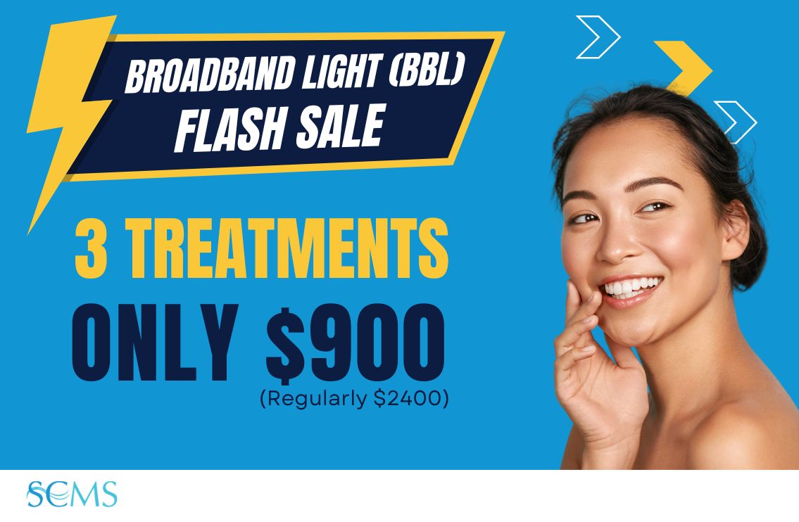 Flash Sale- 3 BroadBand Light (BBL) Treatments, Only $900. Limited time offer.