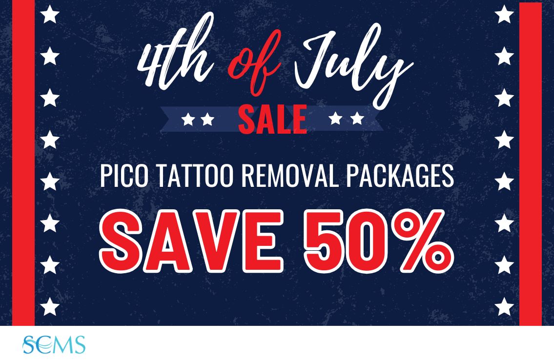 4th of July Sale - Save 50% off Pico tattoo removal packages. Limited Time Offer.