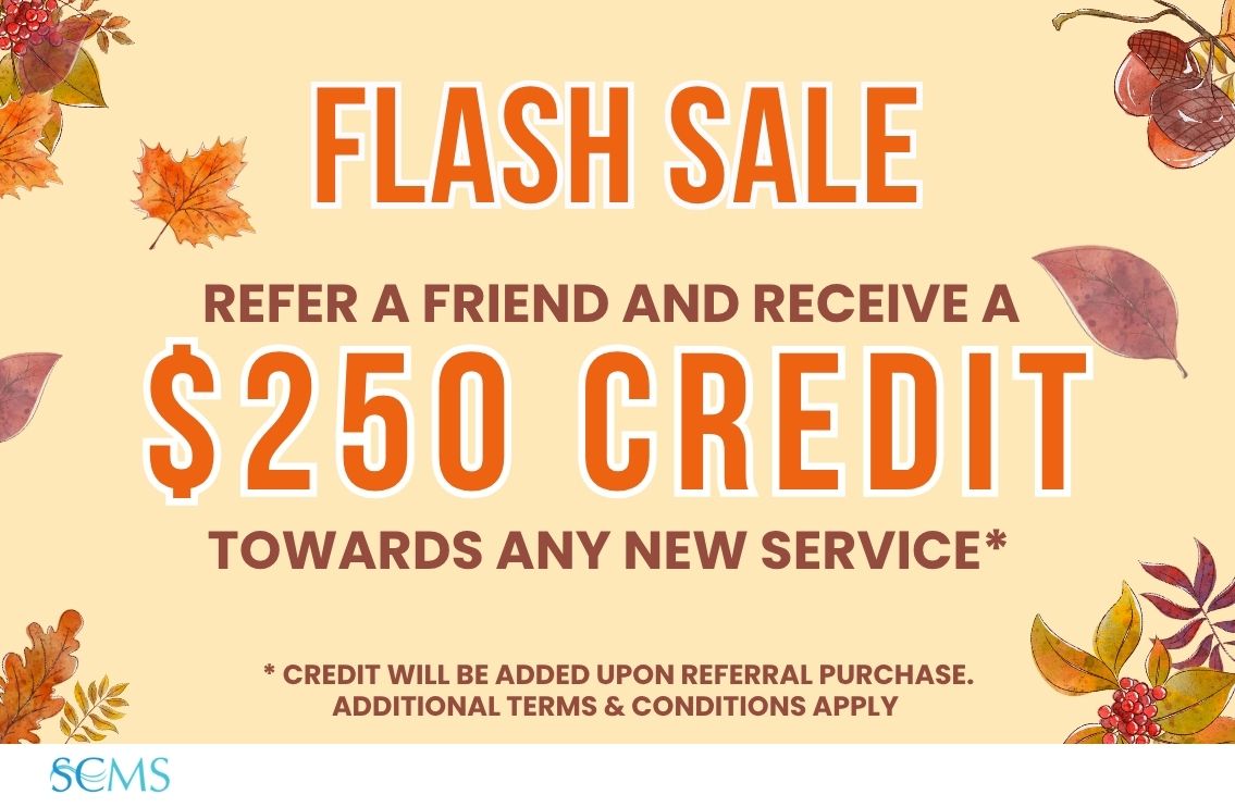 Flash Sale - Refer a Friend and Receive a $250 credit towards any purchase. (Credit is awarded after referral makes a purchase) Limited time offer