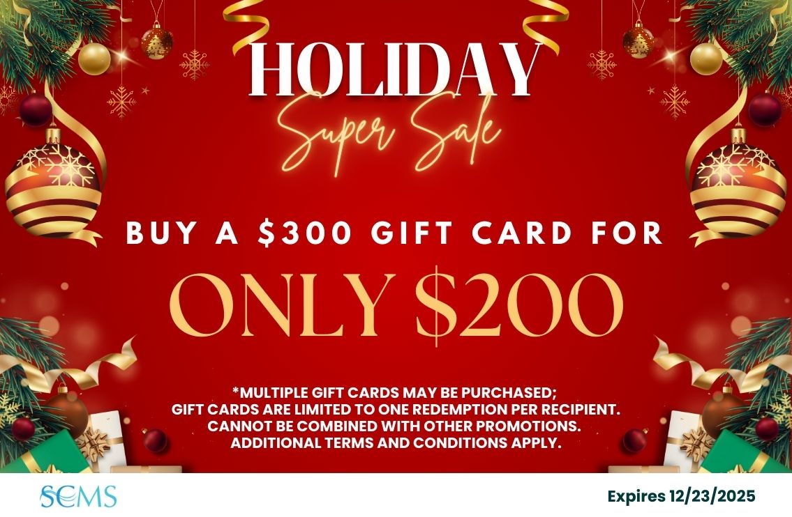 Holiday Gidt Card Sale - Buy a $300 gift card for only $200! *Multiple gift cards may be purchased; gift cards are limited to one redemption per recipient. cannot be combined with other offers. Limited to one per person. Additional terms and conditions apply. Expires 12/23/25