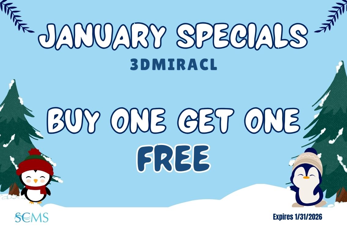 January Specials - Buy 1 3DMIRACL Treatment, get 1 Free. Expires 1/31/26