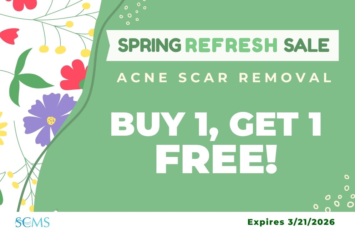 Spring Refresh Sale - Buy one acne scar removal treatment, get one FREE! Expires 3/21/2026