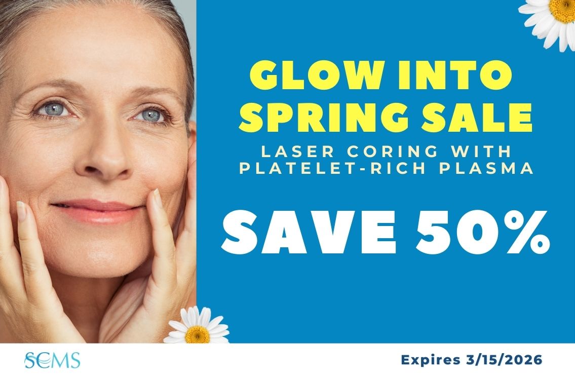Glow into Spring Sale - Save 50% off Laser-Coring with Platelet-Rich Plasma. Expires 3/15/2026