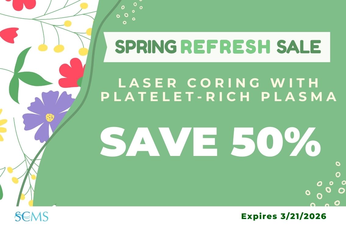 Spring Refresh Sale - Save 50% off Laser-Coring with Platelet-Rich Plasma. Expires 3/21/2026