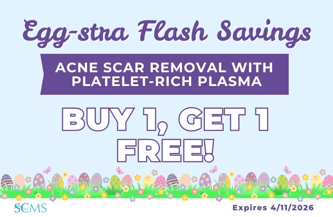 Egg-stra Flash Savings! Buy 1 Acne Scar Removal Treatment with PRP, Get 1 Free. Expires 4/11/26